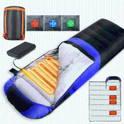Wearable Electric Heated Sleeping Bag with 3 Level Temperature Control 50°C Full Body Heating Blanket OEM Manufacturer