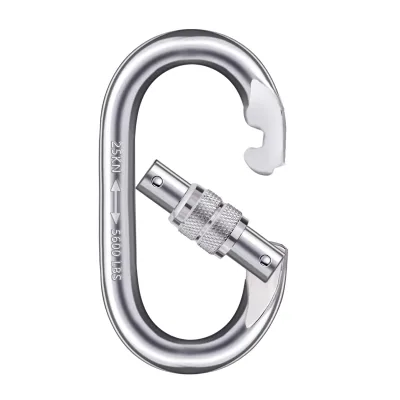 Heavy Duty Climbing Carabiner 25kN 5620Lb Safe Industrial Strength Twist Lock Carabiners