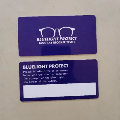 PVC Anti-Blue Light Test Card UV test Accessories Card Blue Light Detection Card