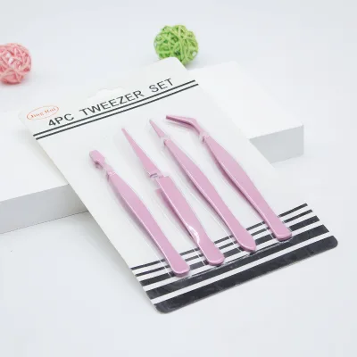 Non-Sticky Eyelash Extension Tweezers Professional Custom Set Private Label Stainless Steel New Generation Lash Tools Wholesale