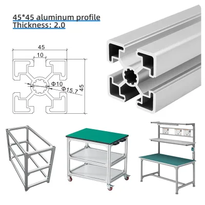 4545 European Standard Aluminum Profile/Automation Equipment Aluminum Alloy Frame/Workbench 45x45 Heavy Aluminum