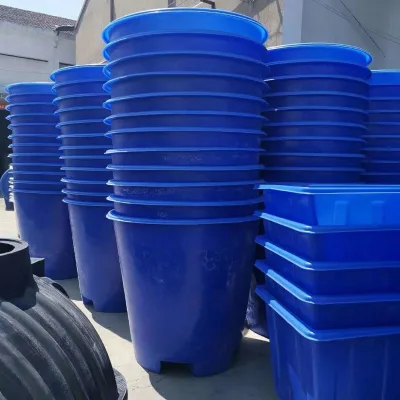 China Supplier Polyethylene Rotomolded Manufacturer Blue Flexible Plastic Aquarium Koi Fish tank