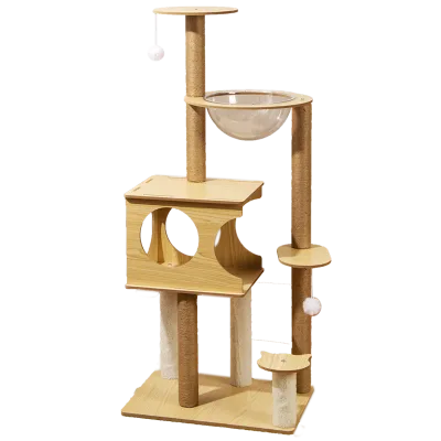 Supplier Fashion Wooden House Cat Tree Platform Wooden Luxury Cat Trees for Big Cats