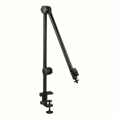 3-Section Aluminum Alloy Overhead Camera Desk Mount 1/4"-20 Screw Mount Live Streaming Multifunctional Foldable Camera Boom Arm