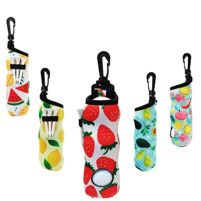 Customizable Neoprene 3-Golf Ball Carrier Pouch with Company Logo Printing Portable 3-Golf Ball Holder