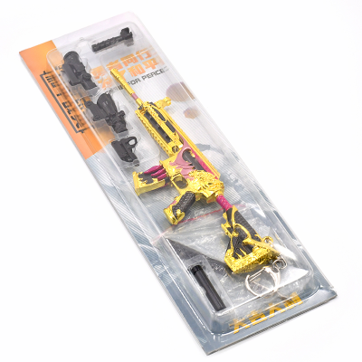Realistic Mini Gun Model Metal Toy Guns M416 Miniature Assembly Gun Model Ornaments Boys Gifts for Adults