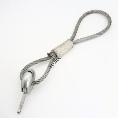 Steel Zinc Plated Precast Concrete Wire Rope Lifting Loop with Ring Screw in Bag