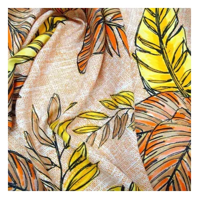 Factory Wholesale Price Supplier Large Pattern Hawaiian Custom Print 45.45 Rayon 100 Rayon Digital Printed Fabrics in China
