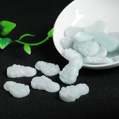 Natural Type a Icy Blue Watery Guatemalan Jadeite Guanyin Icy Translucent Jadeite,Bodhisattva,Guatemala Jadeite,Buddhist Jewelry