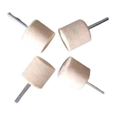 China Professional Manufacturer of Various Shapes of 3mm Thick Cylinder Mounted Wool Felt Bobs Grinding OEM Customized Support