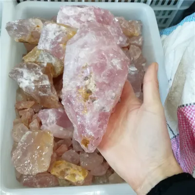 Natural Rose Quartz Rough Polished Crystal Gravel Tumbled Stone for Sale