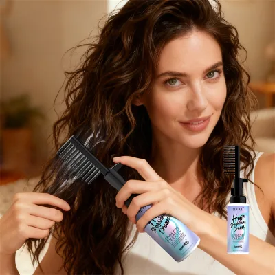 SEVICH Permanent Hair Straightening Cream Keratin Professional Salon Rebonding Smoothing Built in Comb Frizz Control
