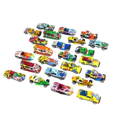 24PCS/display Boxed Colorful 1/72 Scale Speed Racing Model Car Inertia Driving Die-cast Car for Kids