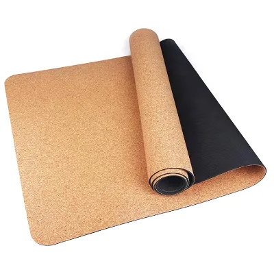 Factory Direct Sale Organic Mat De Yoga Corcho Matt Eco Friendly Yogamatte Kork Yogamat Natural Rubber Cork Yoga Mats Mat Set