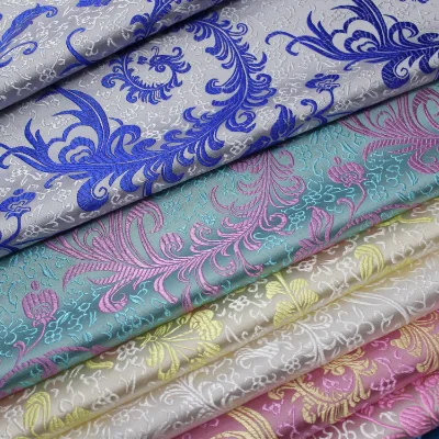 Traditional Vintage Chinese Brocade Fabric High Quality Charming 75cm Many Colors for Women Cloth Cheongsam Pants