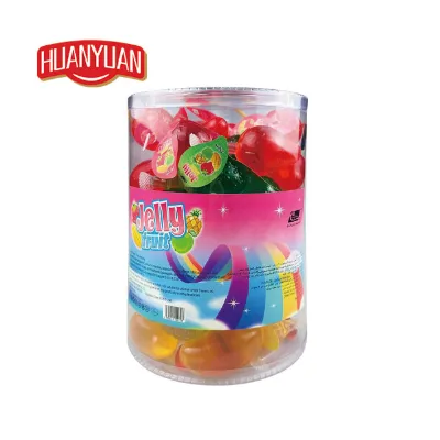 Fruity Flavor Jelly Pudding in Fruit-Shaped Bottles Deliciously Refreshing Fruit Compositions