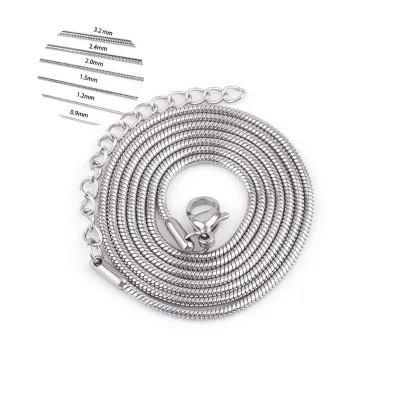 Stainless Steel Waterproof Hip-hop Flat Square Snake Bone Chain Diy for Jewelry Making Jewelry Findings Components
