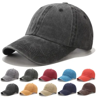 Plain Denim Cotton Washed Twill Baseball Cap,Soft Dad Cap Hat Embroidery Logo Accept