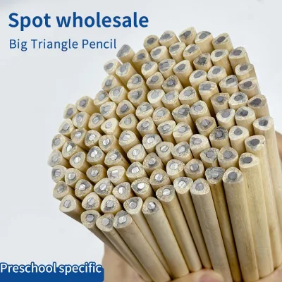 Seapen In-Stock Wholesale Custom Logo Large Triangle Natural Wood Student Posture Hotel Business Practice Pencil