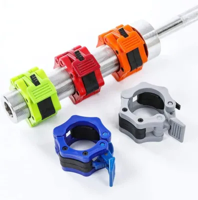 Custom Made Unique Fitness Accessories Gym Weight Lifting Protection Barbell Collar Clamp Plastic 50MM Diameter Windproof