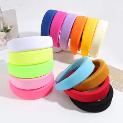 Hot sale high quality Milk Silk Velvet Wide Hair Band Padded Cushion Design For Skincare Makeup Daily Hairstyle Fix