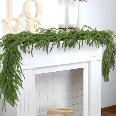 Hot Sale Christmas Norfolk Pine Garland Greenery Garlands Christmas for Christmas Holiday Seasonal Indoor Home Decor