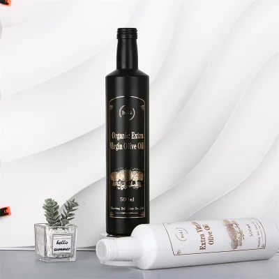 Hand Painted Custom Logo Empty 500ml Organic Extra Virgin Olive Oil  Bottles Packaged Packaging Glass Bottle for Turkey