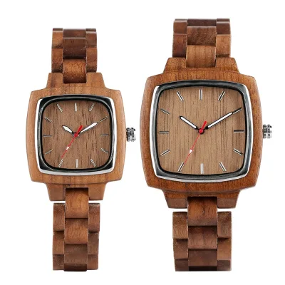 Handmade Private Label Wooden Watches for Men and Women Unisex Lover Couple Wood Watch