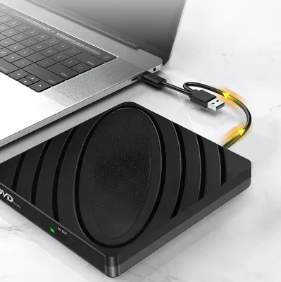 [GIET]2023 High Quality USB3.0 External Mobile Optical Drive Notebook DVD-RW DVD/CD Computer Laptop Type-c Port CD Drive