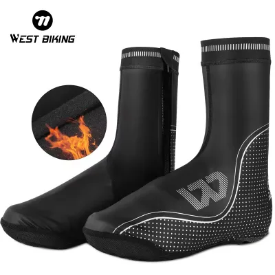 WEST BIKING Dust-proof Road Bicycle Safety Shoe Covers Men Bike Cycling Overshoes Male Rain Waterproof Bicycle Shoe Covers