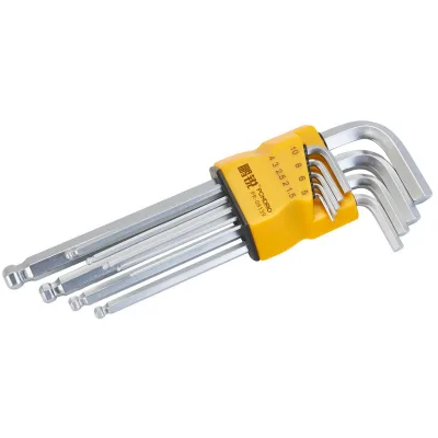 PONDRIO Customizable OEM Carbon Steel Allen Wrench Metric Measurement System Socket Wrench with Chrome Finish Box Packing