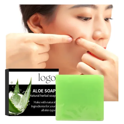 Private Label Cool Fresh Essential Oil Soap Bar Handmade Natural Extract Aloe Vera Acne Face Soap