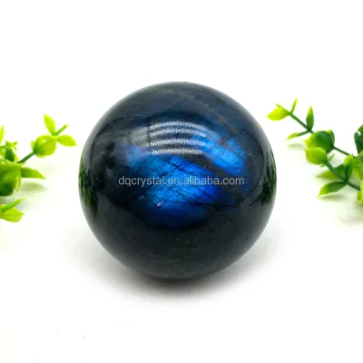 Wholesale Natural Crystal Blue Flash Labradorite Sphere Polished Crystal Shiny Blue Labradorite Ball for Decoration
