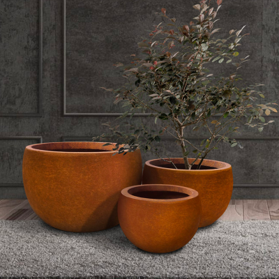 Bacs Plantes Acier Corten Fibreglass Planter Round Planter Aluminum Planter