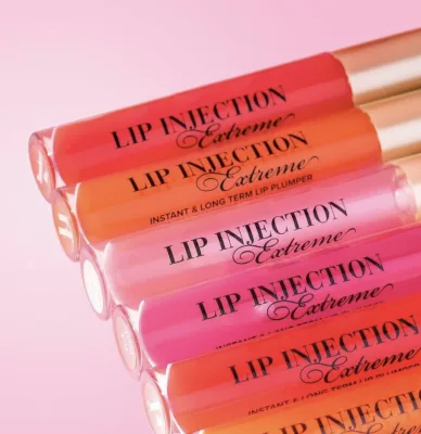 Burn Lips Vegan clear Glitter Organic Lip Plumper Gloss Custom logo