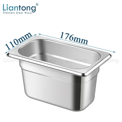 Restaurant Hotel Supplies Stainless Steel Storage 1/9 Gn Pan Anti-jam Stainless Steel GN Pan