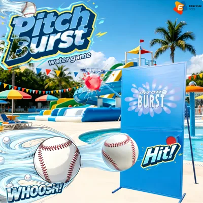 Commercial Space-saving Easy Storage CE Pitch Burst Game with Easy Clean Metal for Amusement Park