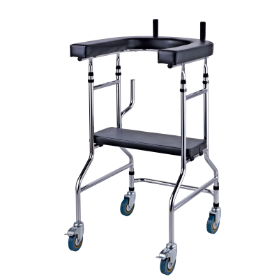 Physical Therapy Equipment Walker with Wheels and Seat Medical Walker