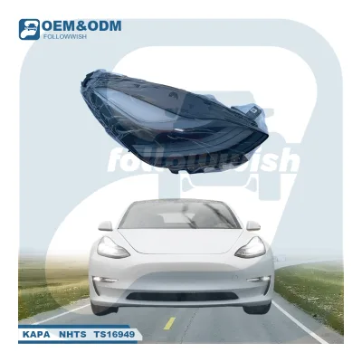 Custom Car Auto Model 3 ABS Spare Car Part Modification Body Parts Led Headlight for Tesla Model 3 Headlight for Cars Repair Use