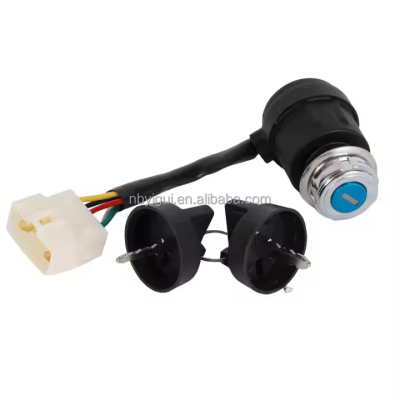 186F 5wires Lock Key Genset Start Switch Lgni Tion Key Switch Dieslel Generator Engine Parts Electronic Door Electric Key Lock