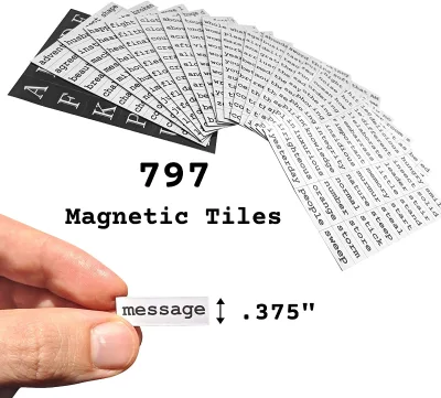 Factory Custom Sight Words English Letter Puzzle Play Game Magnetic Poetry Kits with Plant Design Art Deco Style for Ages 5+
