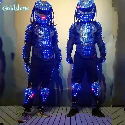 Colorful LED Predator Light Armor Alien Suit for KTV Bar Stage Performance Cross-Border Party Supplies Costume