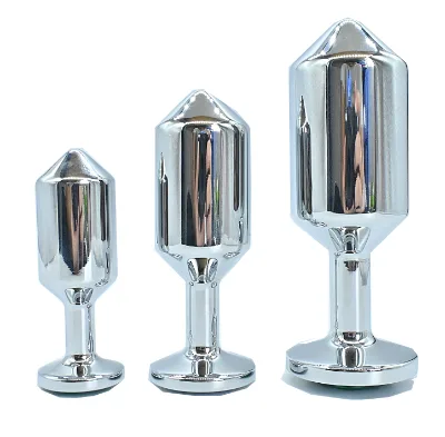 Metal Anal Beads Butt Plug Set Small Medium Large Anal Plug Silicone Base Wearable Sex Toy For Man Woman cheap price