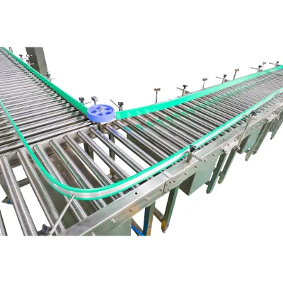 LWT Automatic Transfer Turntable Power Motorized Chain Carton Bag Pallet Roller Conveyor