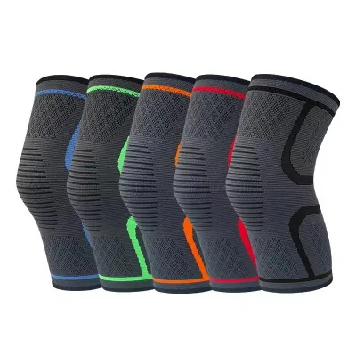 Manufacturer-made Sports Knee Pads Outdoor Non-slip Breathable Thin Colorful Nylon Knee Supports Running Basketball Fitness