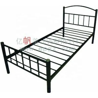 Single Metal Bed Frame KD Space Saving Guest Sturdy Single Metal Frames Bedroom Furniture