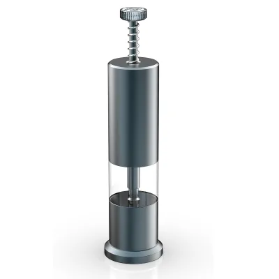 Mini One-Handed Thumb Push Button Stainless-Steel Salt and Pepper Grinder Set for Kitchen BBQ Spice Mill
