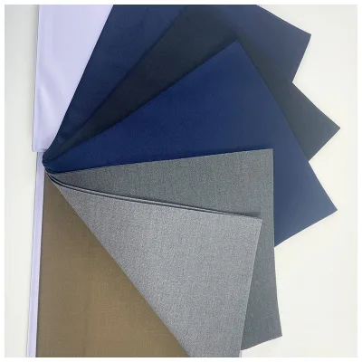 Spun Polyester Twill Poplin Fabric Stretch Arabian Robe for Suits Garments Soft Feeling 0.89D