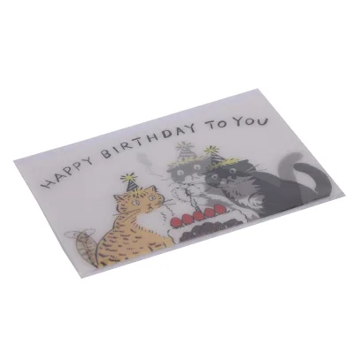Factory Wholesale Kpop Customized Plastic PVC Offset Lenticular Printing Business 3D Motion Photo Card with Music Animal Themes