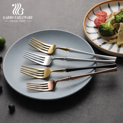China Factory Custom Unique Twist Handle 18-10 Hotel Tableware Fork Set Cutlery Royal Stainless Steel Dinner Fork for Party